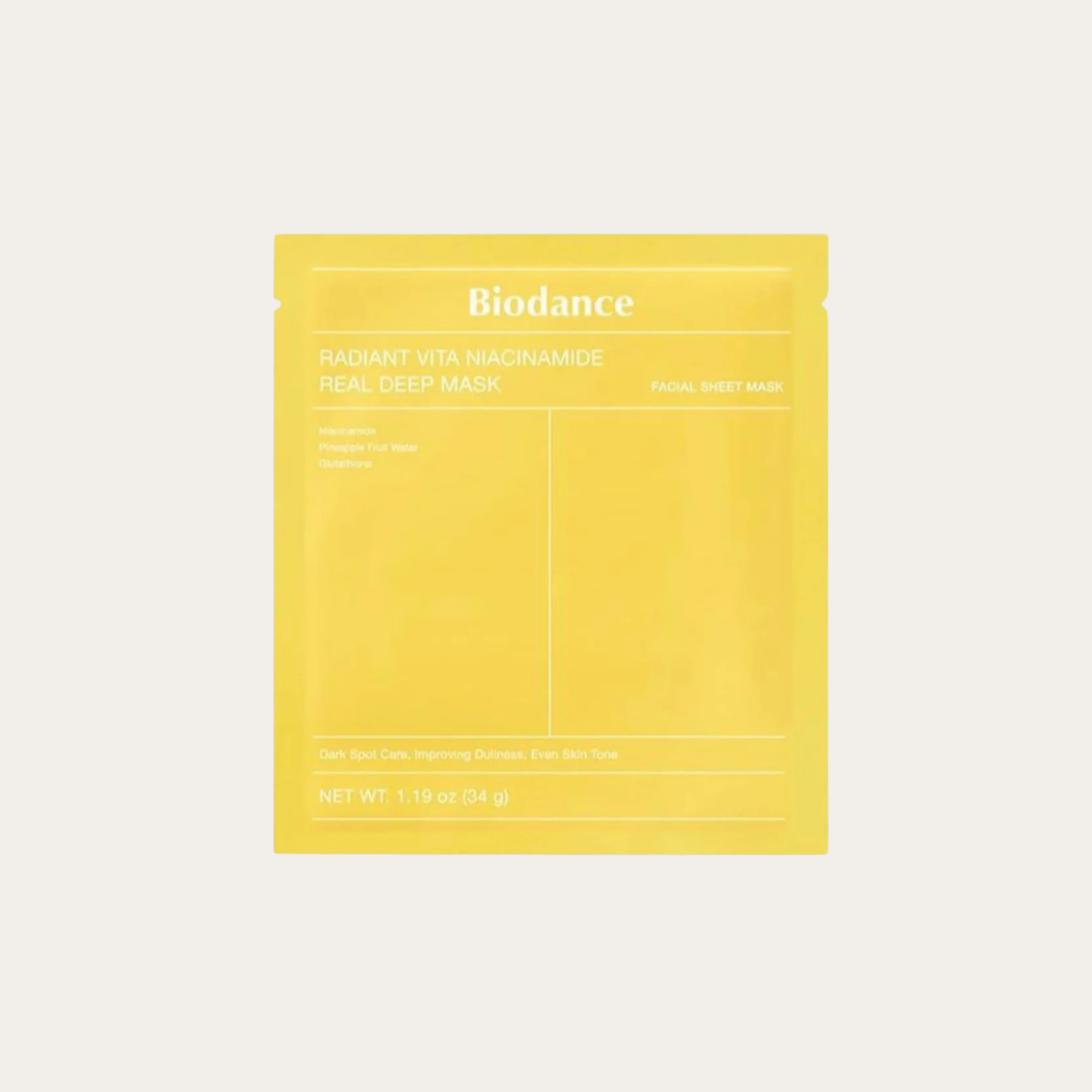 Masque Éclat Radiant Vita Niacinamide Real Deep Mask | Biodance