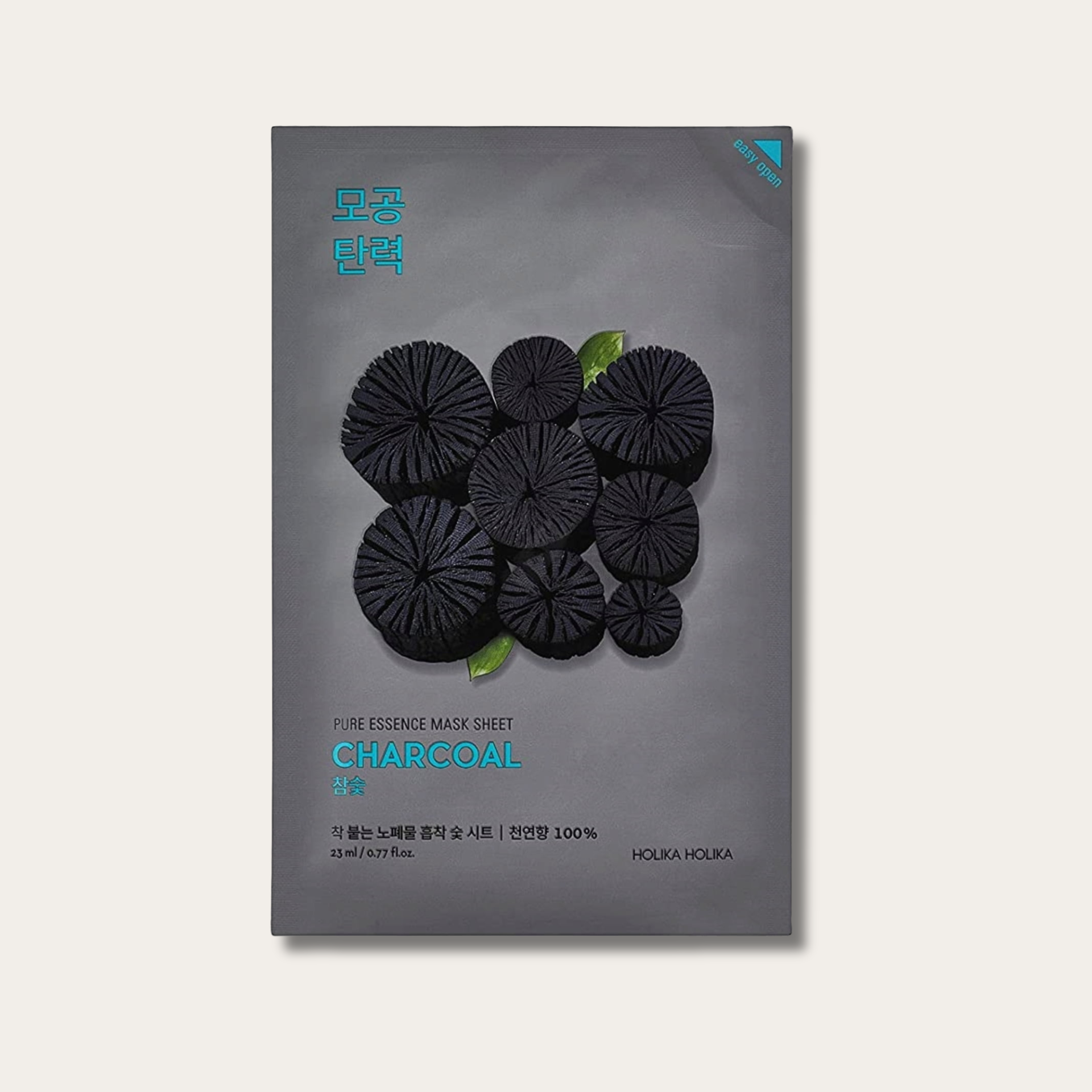 Masque en Tissu Pure Essence Mask Sheet Charcoal - Charbon Purifiant | Holika Holika